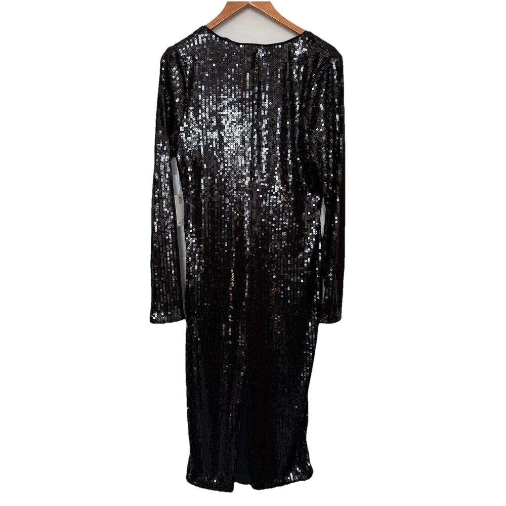 Good American Dress Black‎ Sequin New 4 Glam Bodycon Designer Party Formal - Picture 4 of 9